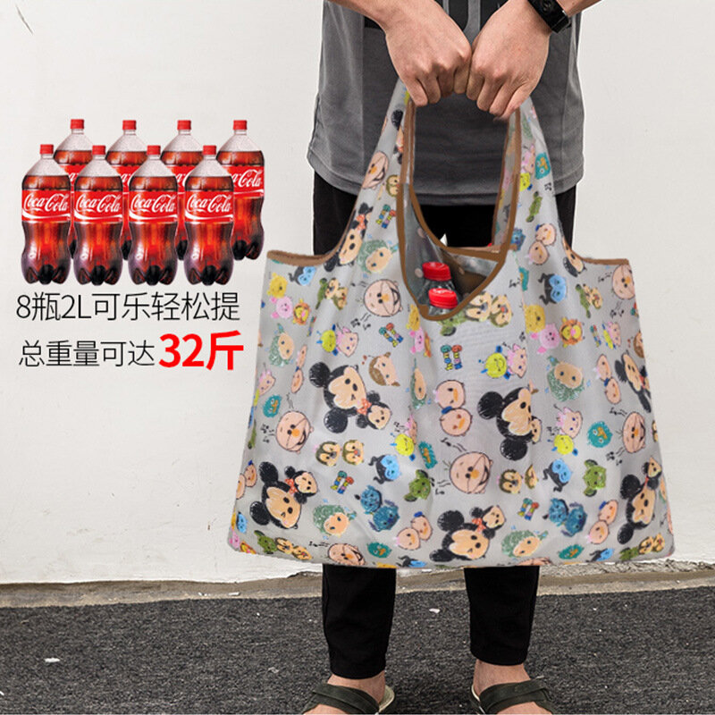 Disney damska duże torba z rączkami Mickey Mouse kaczor Donald kreskówka wodoodporna torba na zakupy składana przenośne torby do przechowywania dziewczynki torebki