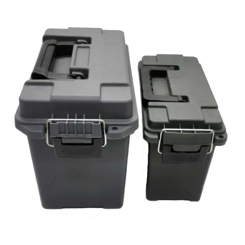 Caixa de munição de plástico estilo militar de armazenamento de munição pode leve de alta resistência acessório de munição caixa de armazenamento tático caixa de bala