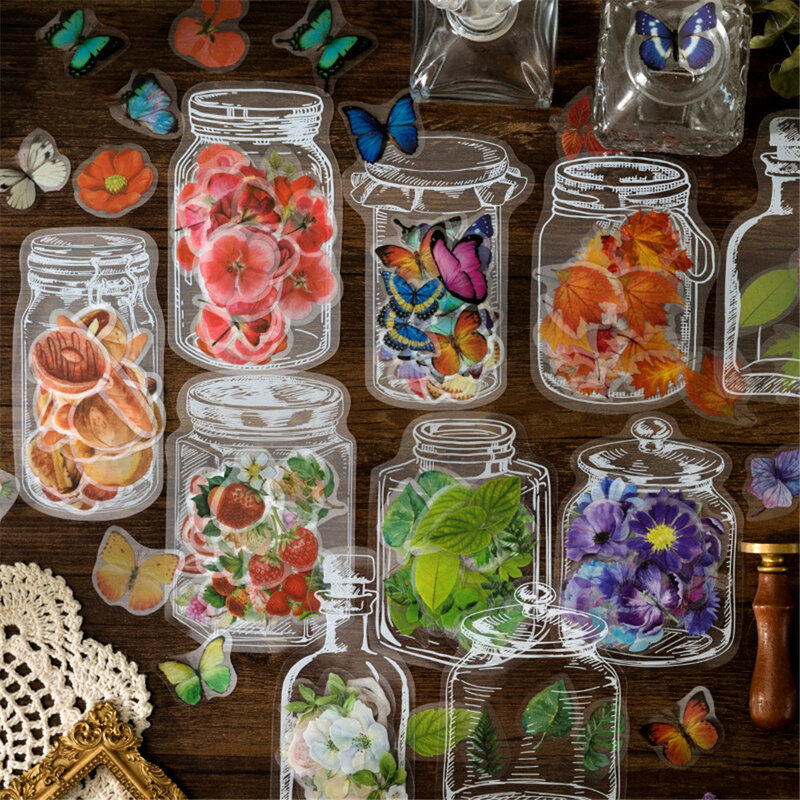 Прозрачные декоративные наклейки для домашних животных, 35 шт., разноцветные Декоративные наклейки для скрапбукинга «сделай сам», зажим для образцов высушенных цветов