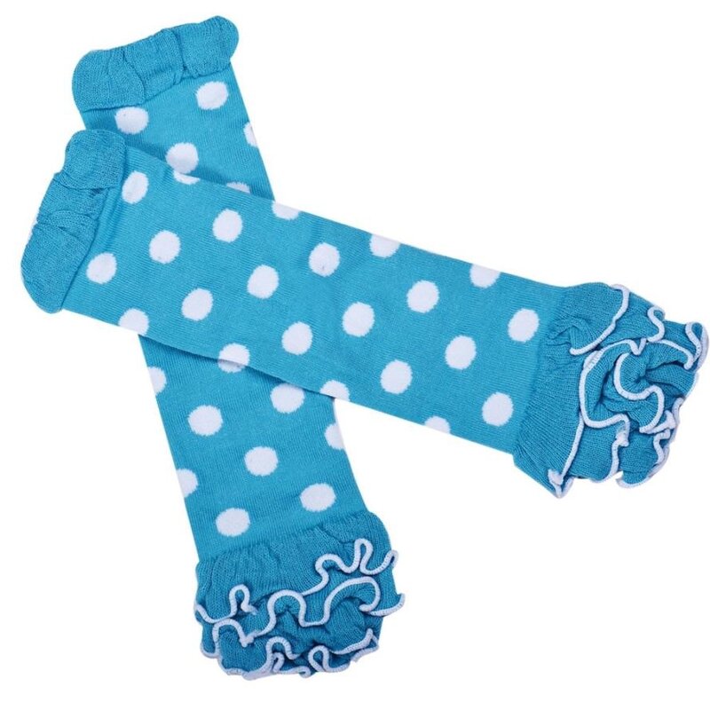 Cute Polka Dot Leg Warmers para Bebês Meninas, Calças justas de algodão, Legging com Lotus Ruffles, Leggings infantis