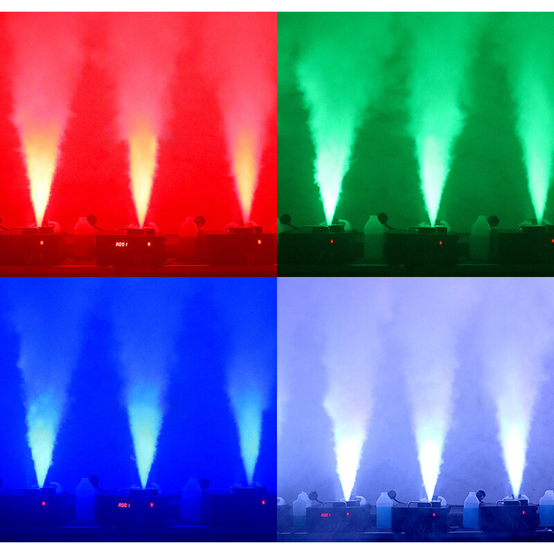 Maszyna do mgły Led 1500W pionowy maszyna do dymu 24 × 9W RGB etap profesjonalny efekt Fogger 110V 220V opcjonalne