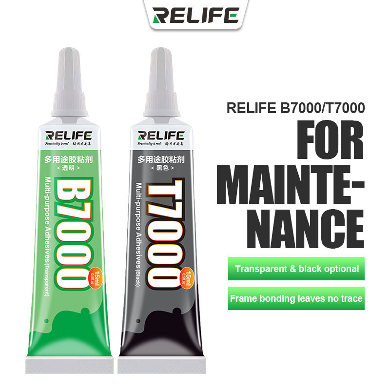 RELIFE B7000/T7000 glue 15ml transparent/black Screen glue LCD adhesive for mobile phone tablet computer Laptops repair glue