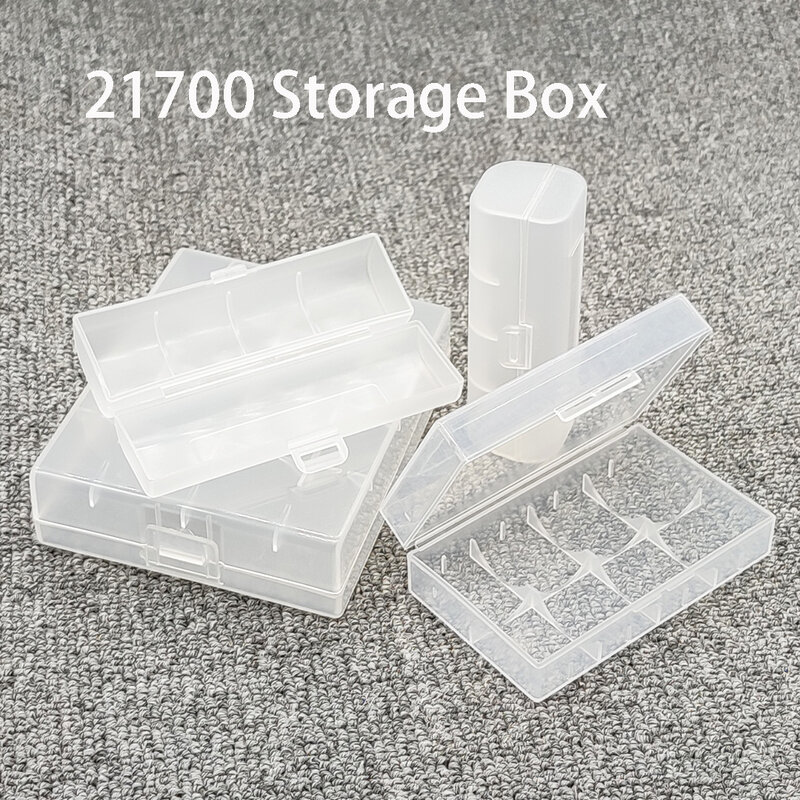21700 caixa de armazenamento 21700 caixa de bateria 21700 suporte de caixa dura bateria recarregável power bank transparente capa de plástico