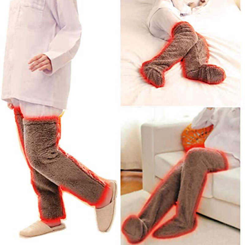 Calcetines largos térmicos de lana para mujer, medias de felpa altas por encima de la rodilla, se adapta a la mayoría de las personas