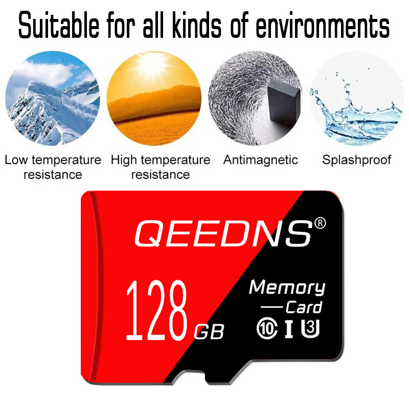 Micro SD карта памяти, класс 10, 8 ГБ, 16 ГБ, 32 ГБ, 64 ГБ, 128 ГБ, 128 ГБ, 256 ГБ
