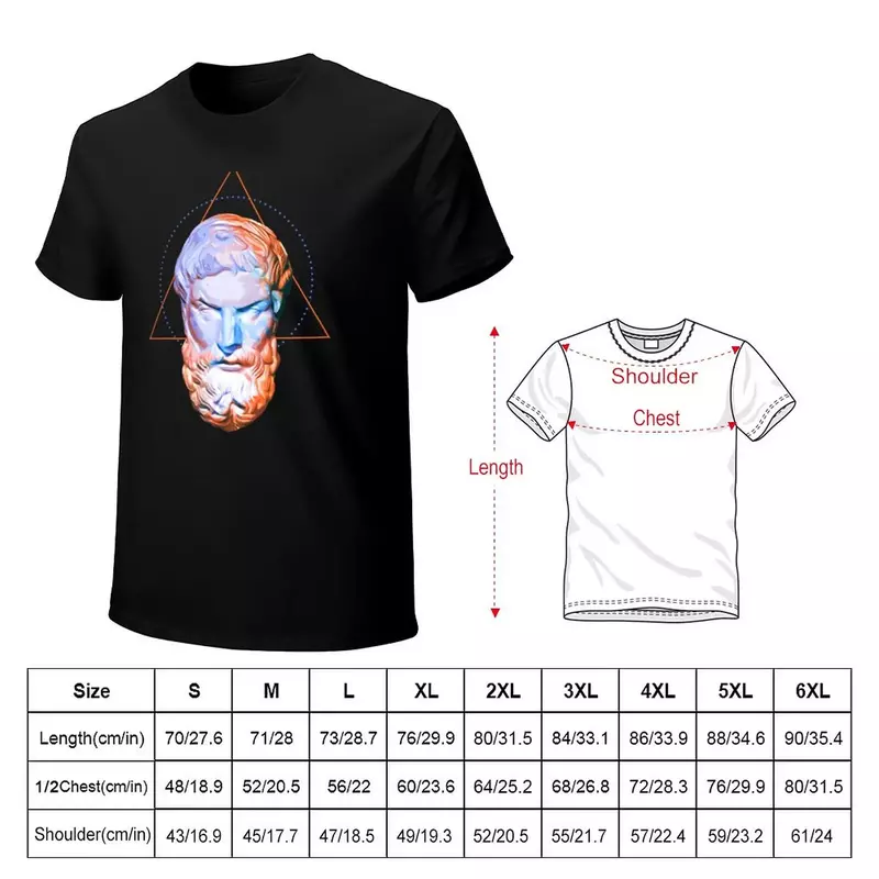 Epicuro-camiseta colorida geométrica masculina, roupa de secagem rápida, camiseta de manga curta, verão