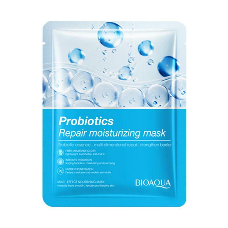 Mascarilla Facial reparadora probiótica, 1 hoja de piezas, hidratante, antienvejecimiento, reafirmante, productos para el cuidado de la piel delicada