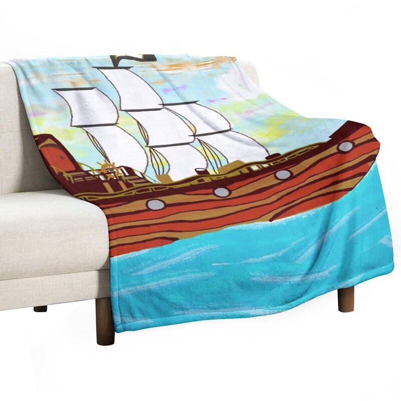 Cobertor De Lance De Navio Pirata, Colcha De Luxo, Navegando pelo Oceano