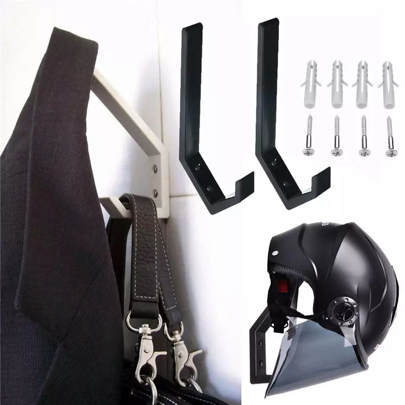 1/2PCS Motorcycle Helmet Hook Racks Multipurpose Hook Hanger Home Luggage Jacket Holders Kitchen Cabinet Shelf Wall Mount Hooks