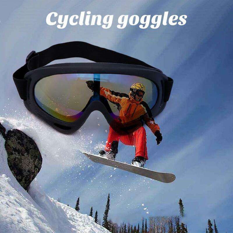 Motocicleta óculos de proteção, esportes ao ar livre, Windproof, Dustproof, Ski Snowboard Goggles, visão clara, neve