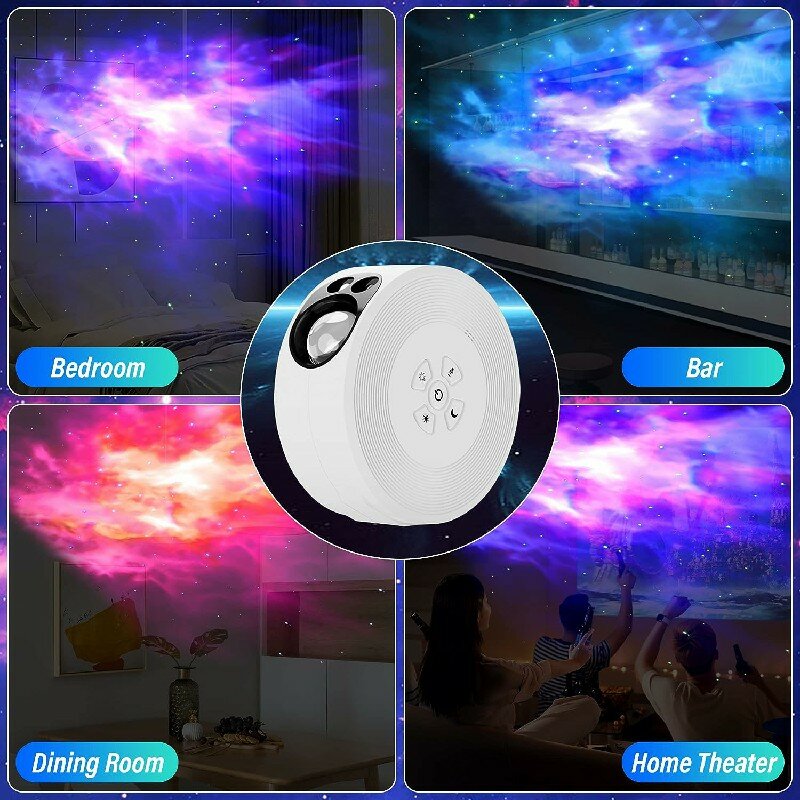 Galaxy Projector Light Smart Life Smart Star Projector Timer and Voice Control Home Colorful Starry Sky LED Night Light Decor