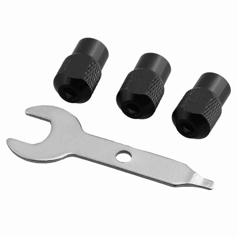 3pcs Set M8X0.75mm Drill Chuck Nut Metric Thread Rotary Tool Accessories With 59X9.5mm Wrench For Electric Grinder Rotary Tools