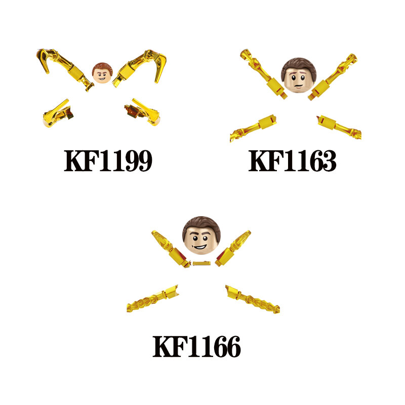 KF1163 KF1166 KF199 Heroes film Series blocchi di costruzione educativi con artigli d'oro Action Figures per giocattoli per bambini KF6090