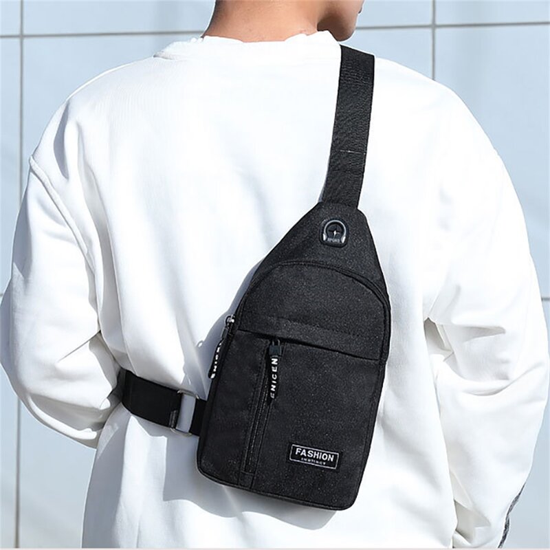 Men's Chest Bags Casual Short Trip Travel Carry Bags Nylon Waterproof Shoulder Crossbody Bags Male Waist Bags Small Handbags