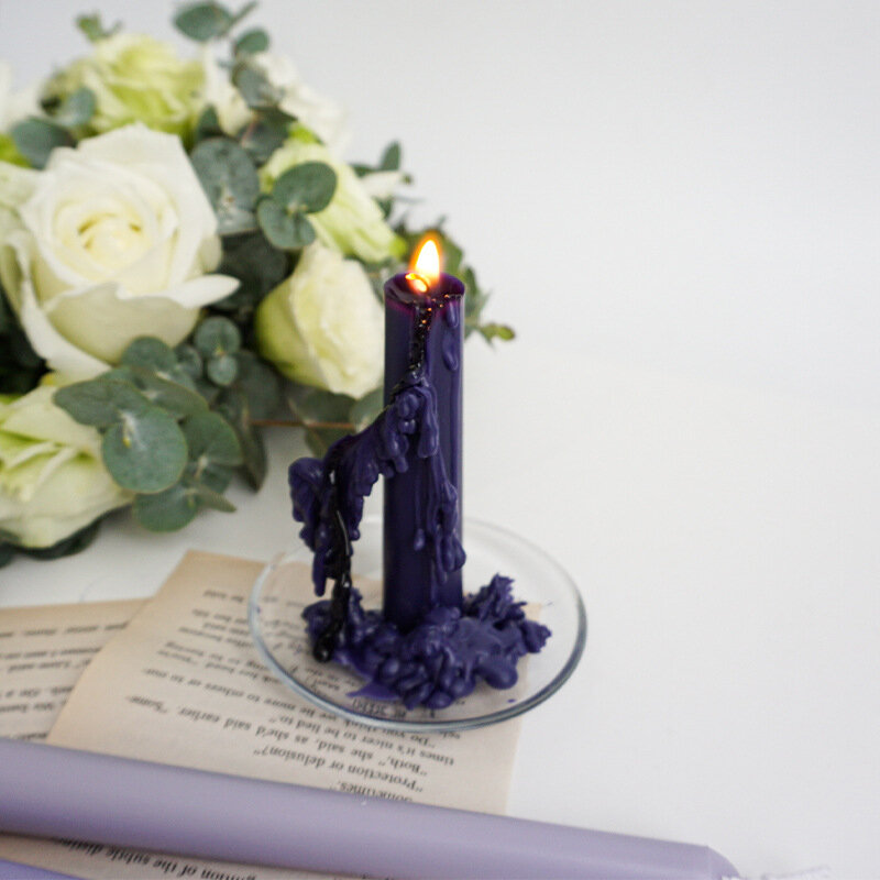 Molde plástico acrílico da vela da igreja, vela longa que faz o kit, jantar Handmade Candlelight, suporte 3D, DIY, novo
