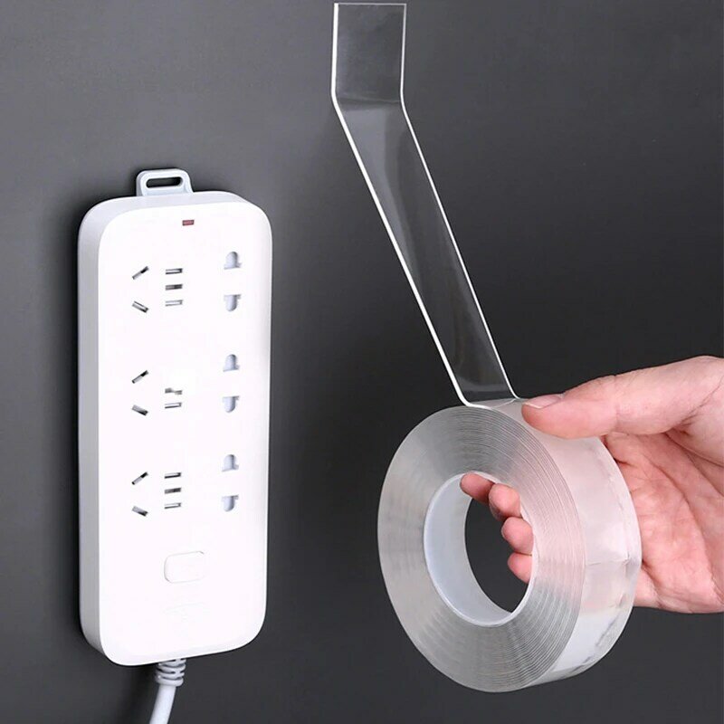 Waterproof Double Side Tape Transparent Adhesive Tape 1M/3M/5M Home Tapes Stationery Office Supplies