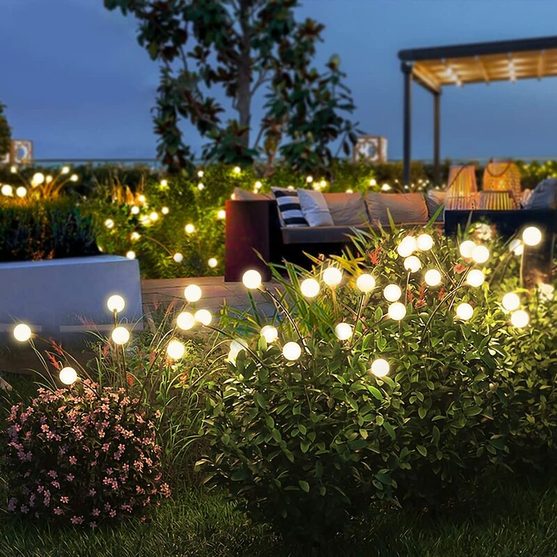 Garden Lights-New Upgraded Solar Powered Firefly Lights Outdoor Waterproof Garden Lights for Decorationi