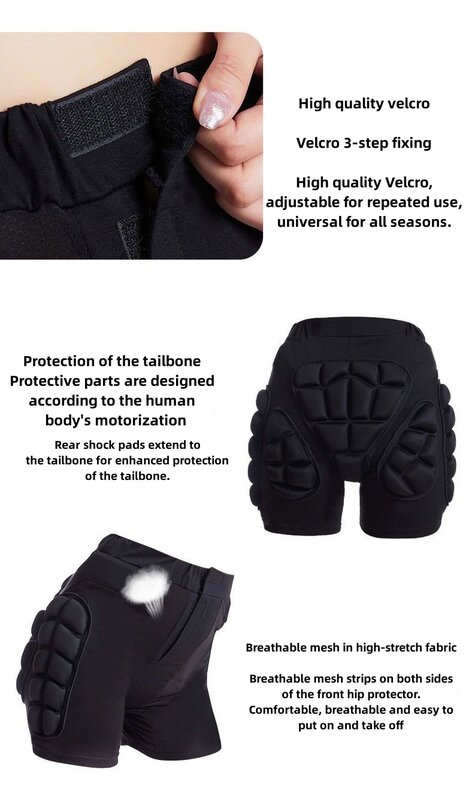 Ski Hip Protector Pants Prevention Butt Ice Scooter Sports Children's Protective Gear Knee Elbow Wrist Pads Cycling Skating