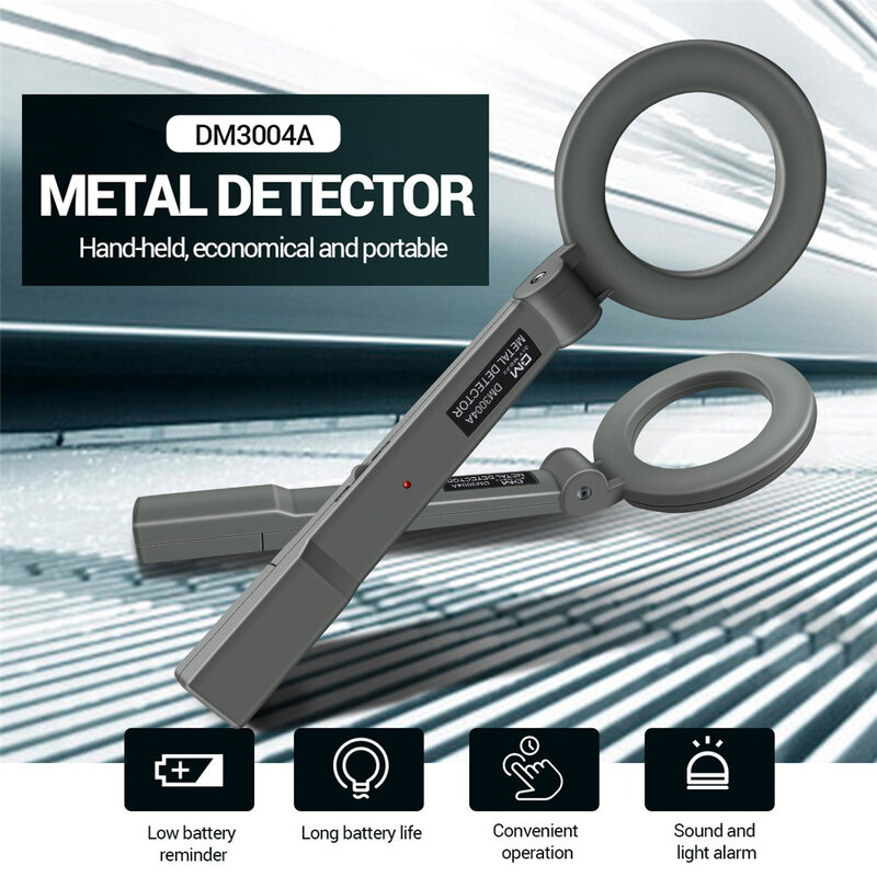 DM3004A alat detektor logam genggam, pemindai logam sensitivitas tinggi, pemeriksa keamanan Pinpointer pencarian koil logam