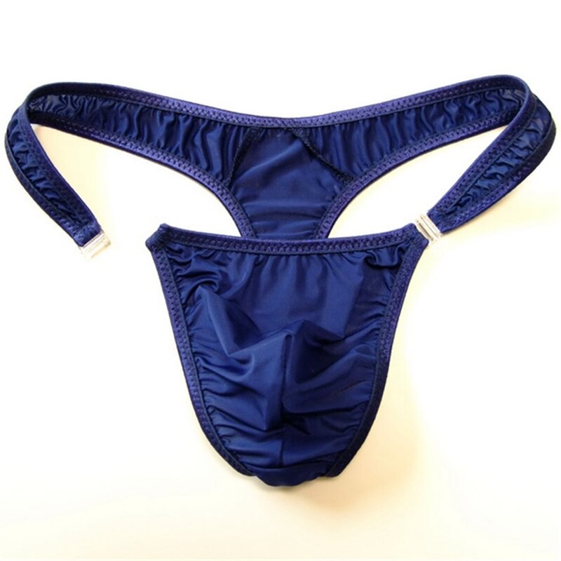 2019 hot M/L/XL przezroczyste męskie nylonowe stringi męskie seksowne guziki figi Bikini Gay stringi/Jocks/Tanga/t-back bielizna gejowska