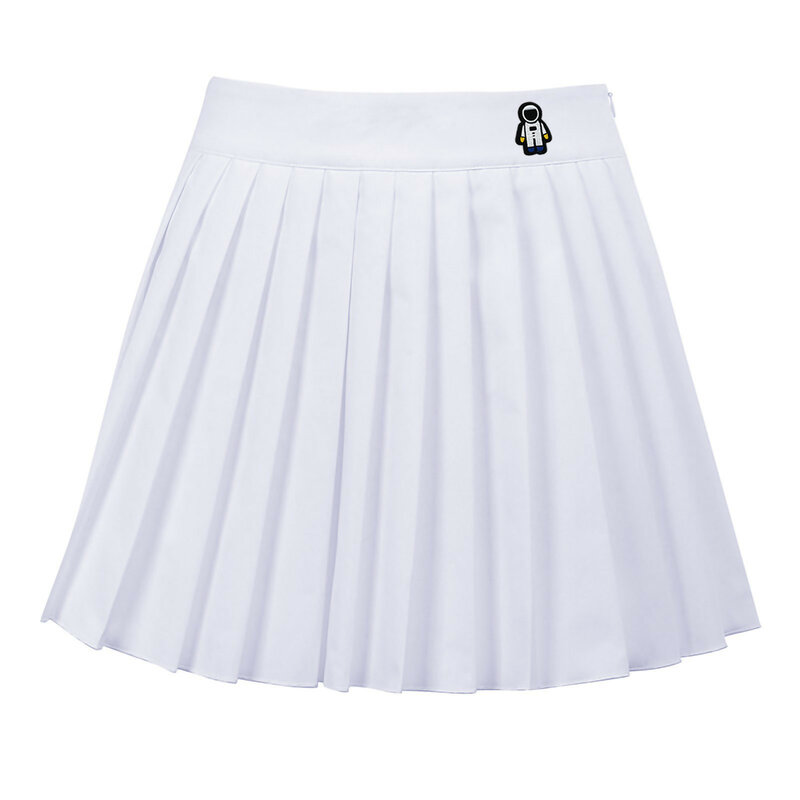 Белые плиссированные юбки, короткие женские мини-юбки с эластичным поясом, пикантные повседневные Летние Плиссированные Юбки с вышивкой и надписью, 2024