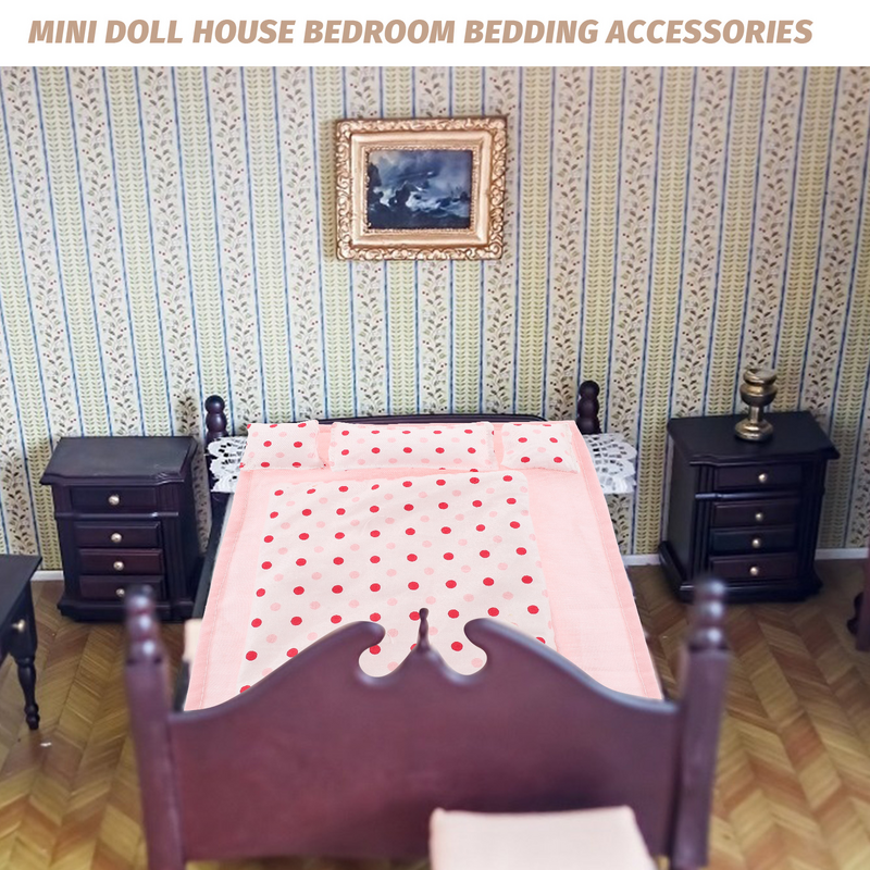 Постельное белье для дома, миниатюрный набор принадлежностей, украшение для спальни, стеганая подушка