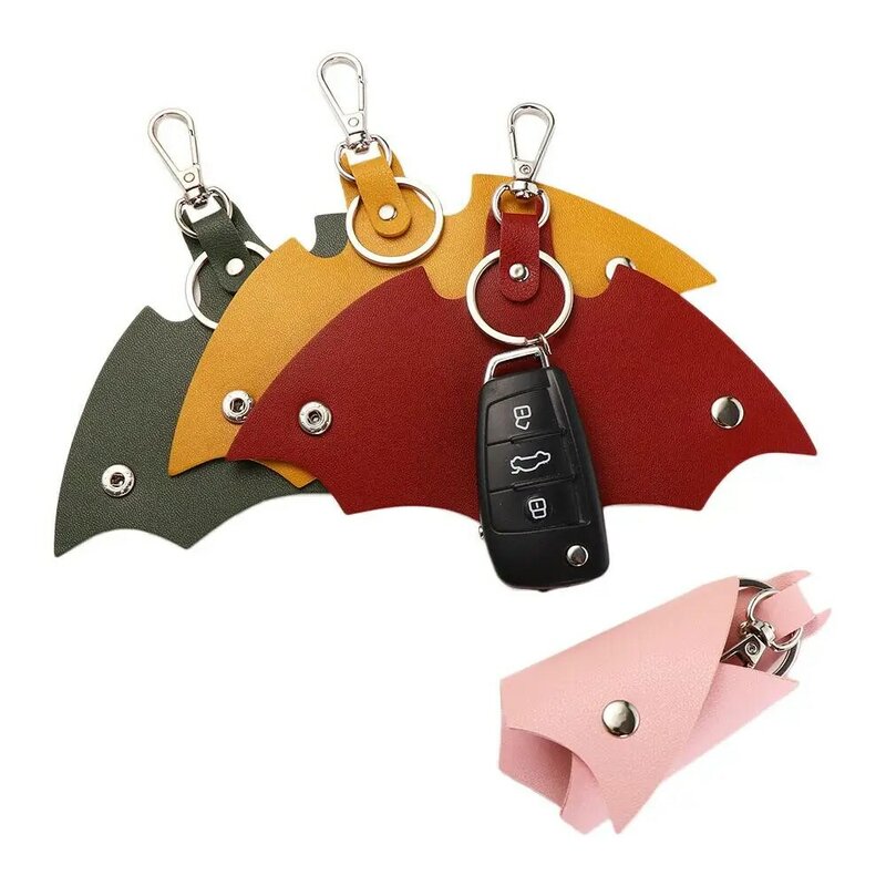 Mini Card Bag Car Key Wallet PU Leather Key Cover Car Key Organizer Leather Keychain Remote Key  Pouch Men's Key Holder