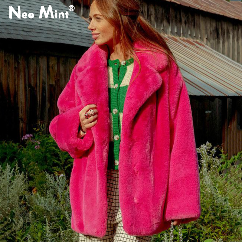 Ins шикарная брендовая модная длинная куртка из искусственного кроличьего меха, женская зимняя куртка 2023, большие размеры, ворсистые плюшевые меховые пальто, уличное пальто для девочек
