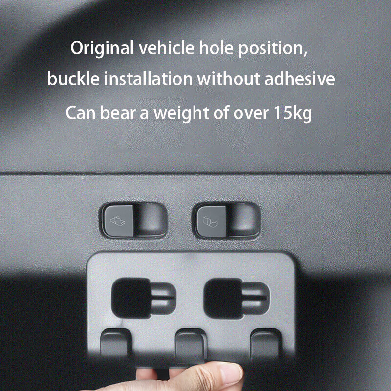 Gancho de maletero trasero para Tesla Model Y, hebilla de botón de maletero, almacenamiento colgante, instalación no destructiva, accesorios interiores de coche, 2020-2023