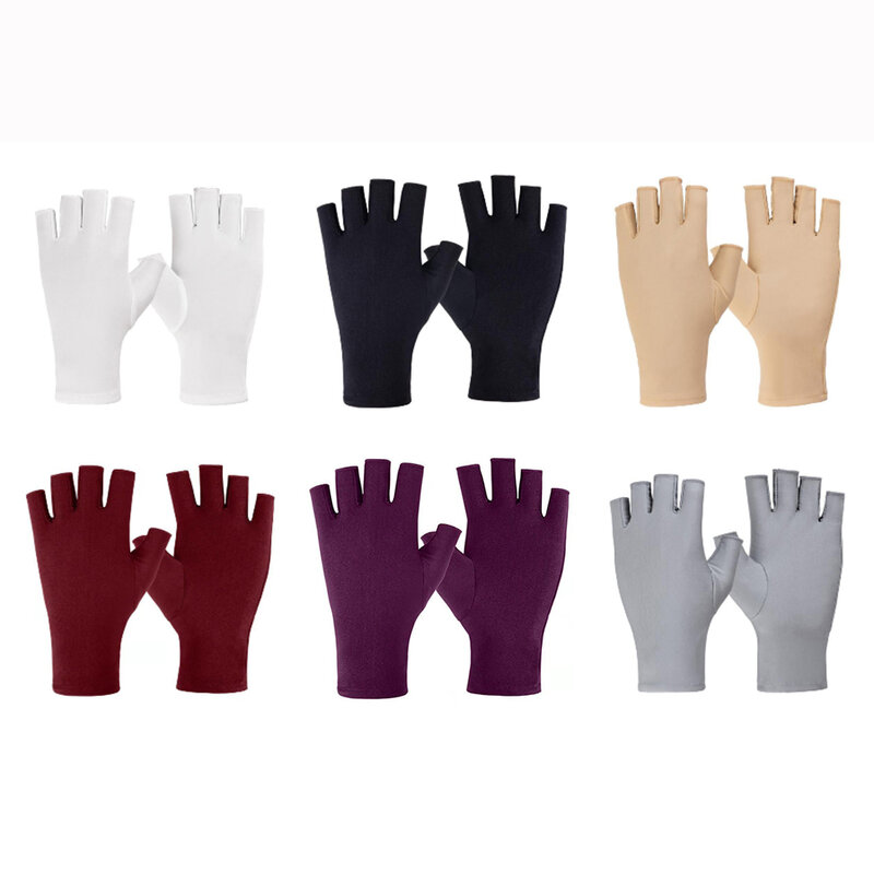 Перчатки на полпальца летние дышащие тонкие перчатки на полпальца для вождения солнцезащитные перчатки с защитой от УФ-лучей перчатки на полпальца эластичные перчатки