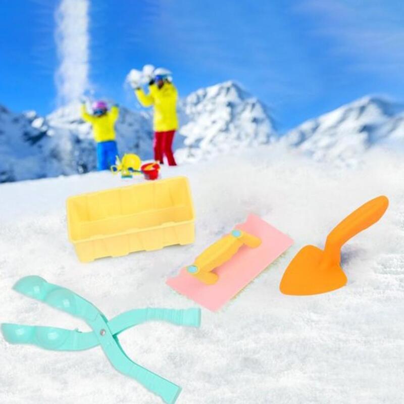 Форма для снежного шара, Набор для изготовления снеговиков для детей, безопасный прочный Набор для уличных игрушек, снеговики, снеговики, зажим для строительства снеговика