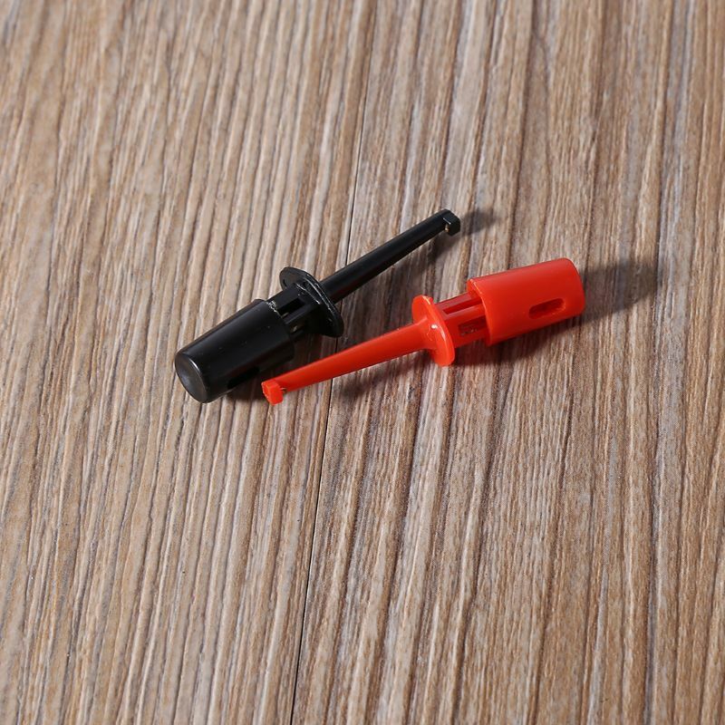 New 1 Pair Single Hook Clip Test Probe Wire Mini Grabber For Multimeter DropShip