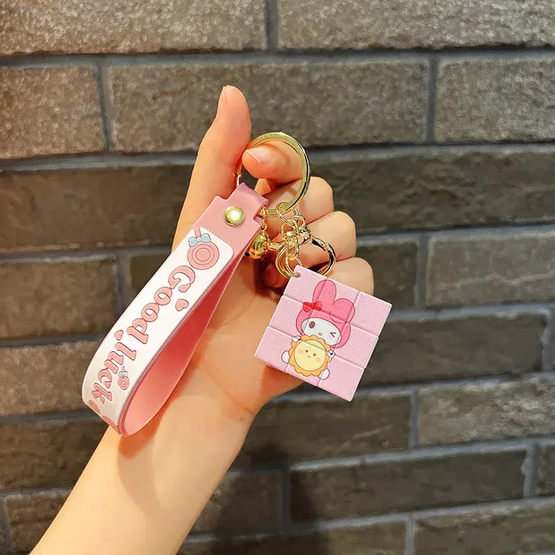 Sanrio Hello Kitty magiczna kostka breloczek Kuromi Cinnamorol Pompompurin breloczek dziewczyna uroczy breloczek Kawaii breloczek z motywem z kreskówki prezent