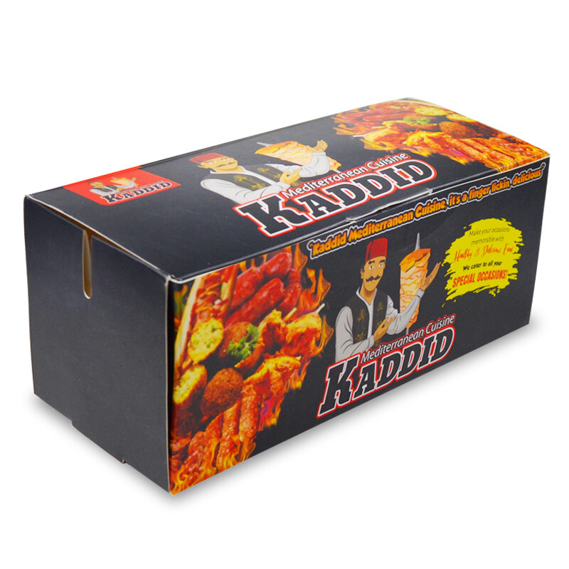 Kunden spezifischer Produkt verkauf kunden spezifisch bedruckte Hot Dog-Verpackungs papier box in Lebensmittel qualität