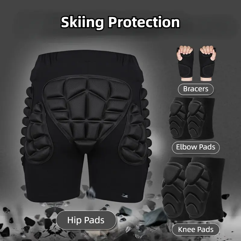 Skiën Zachtheid Knie Ondersteuning Rolschaatsen Beschermer Broek Winter Body Protecters Sets Volwassen Heup Kniebeschermers Functionele Bodems