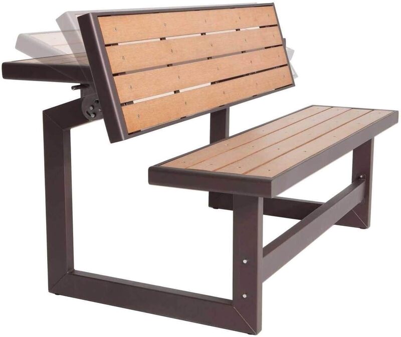 New 60054 Convertible Bench / Table, Faux Wood Construction