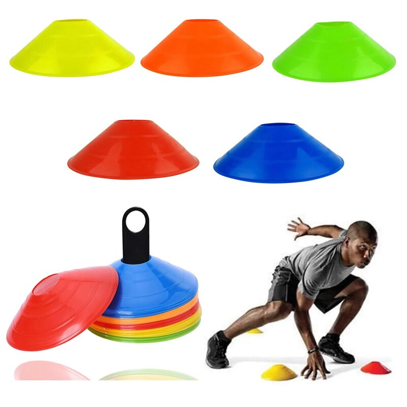 Discos de marcador de conos para entrenamiento de fútbol, accesorios de entretenimiento deportivo, 19cm, 10 unidades por lote, novedad