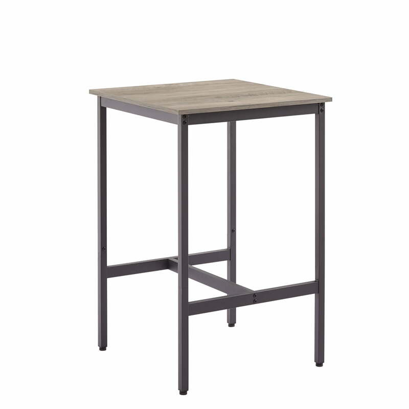 Набор обеденного стола, 3 шт. кухонная стойка с барными стульями, прочный металлический барный стол, домашний паб, серый