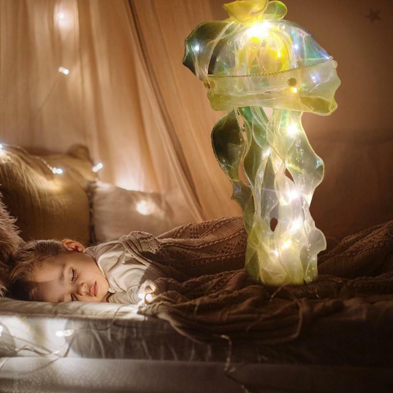 Luces de Medusa con forma de pez, lámparas de gelatina de colores, decoración de luces de medusas del océano, decoración de habitación