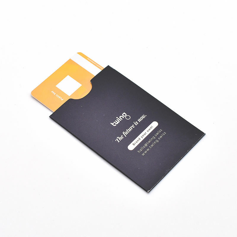 白いPVCカードスリーブ,カスタムデザインの鍵カード