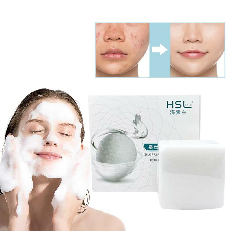 Cabra Leite Silk Protein Máscara Sabonete, Cravo Hidratante, Corpo Profundo, Ácaros, Acne, Limpeza, Cuidados Controle, Clareamento, Z7D5