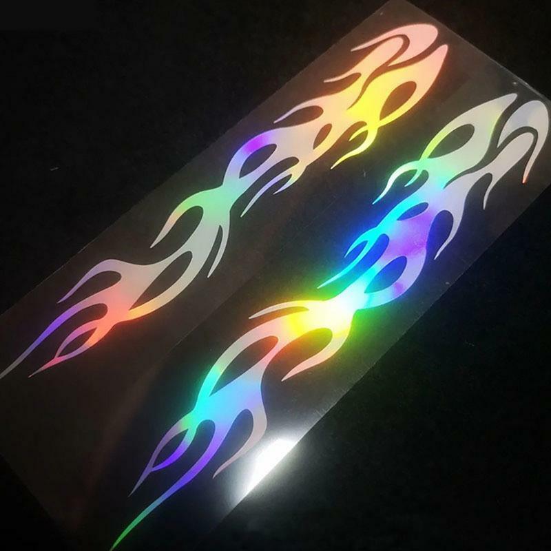 Reflective Flame Stickers Waterproof Motorcycle Decals Car Sticker Decals Self-Adhesive Vehicle Motorcycle Accessories