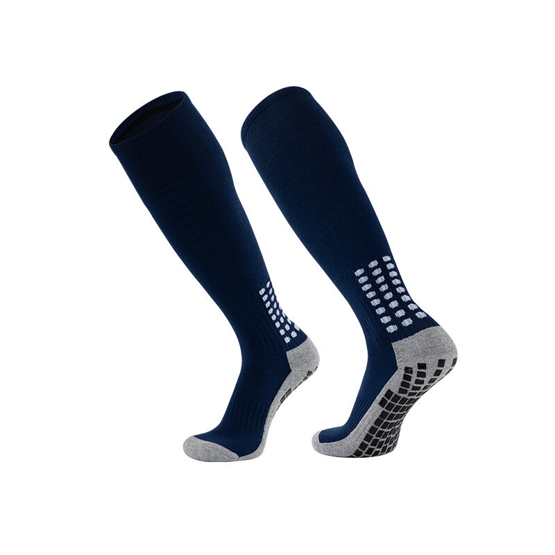 Calcetines largos de fútbol antideslizantes para hombre, medias de tubo de entrenamiento profesional, toalla de silicona gruesa, parte inferior deportiva