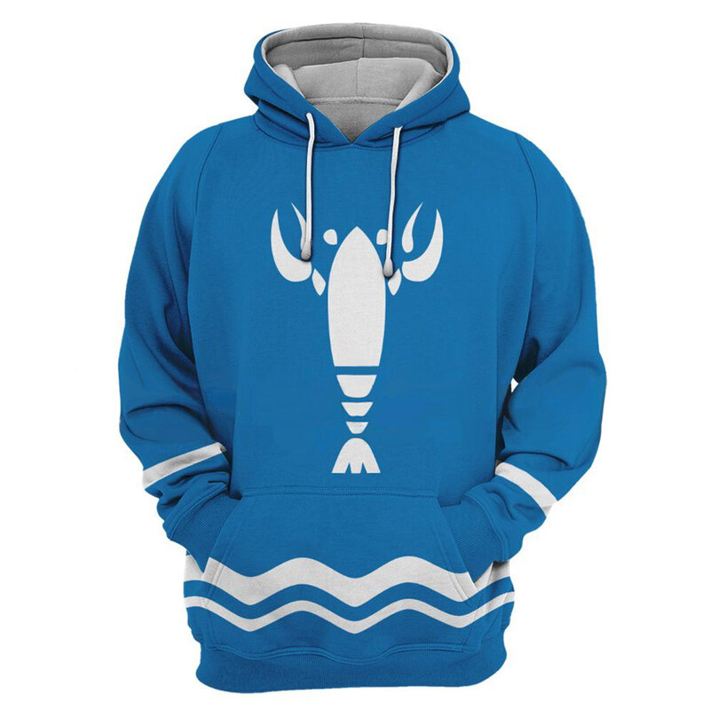 Cos Link Cosplay Kostuum Outfits Fantasy 3d Bedrukte Blauwe Pion Hoodies Sweatshirt Pullover Shirt Voor Heren Casual Streetwear Voor Dames
