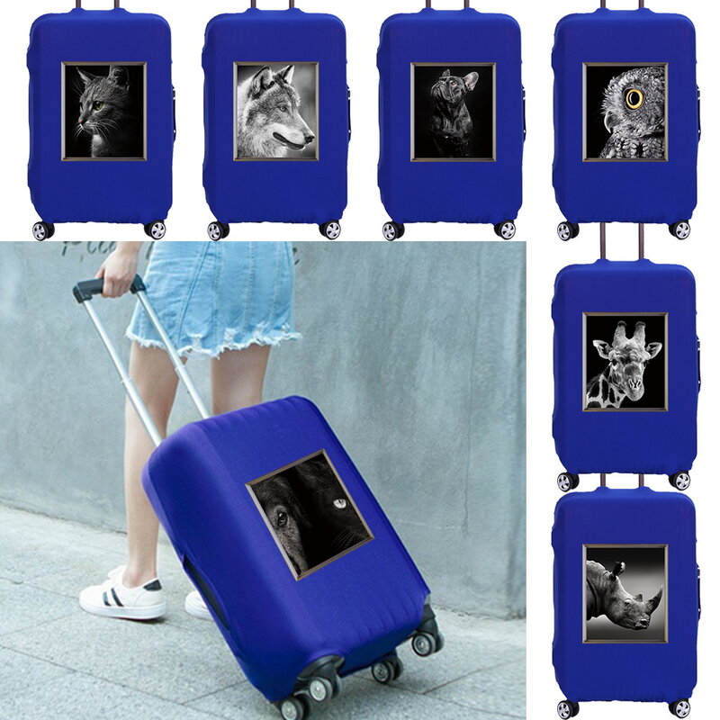 Дорожная сумка на колесиках, вместительная Защитная сумка для путешествий, 18-32 дюйма, с принтом животных