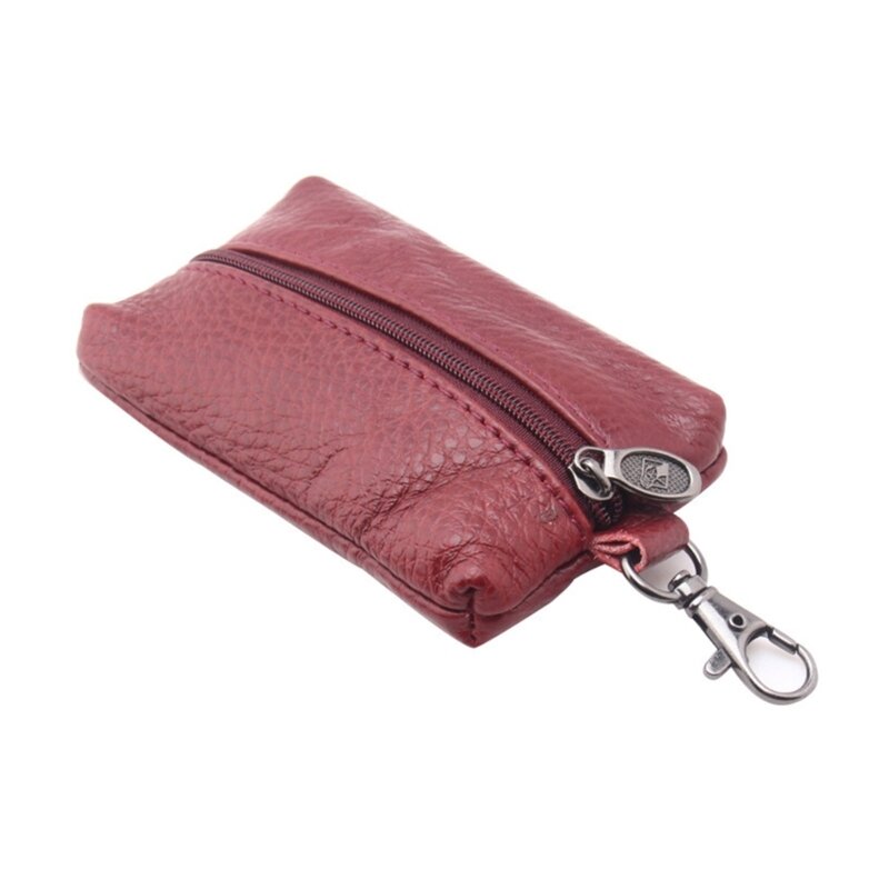 PU หนังที่ใส่กุญแจรถสำหรับผู้ชายผู้หญิงกระเป๋าสตางค์ขนาดเล็กซิปกระเป๋าพวงกุญแจฝาครอบ ผู้ถือบัตรกระเป๋า