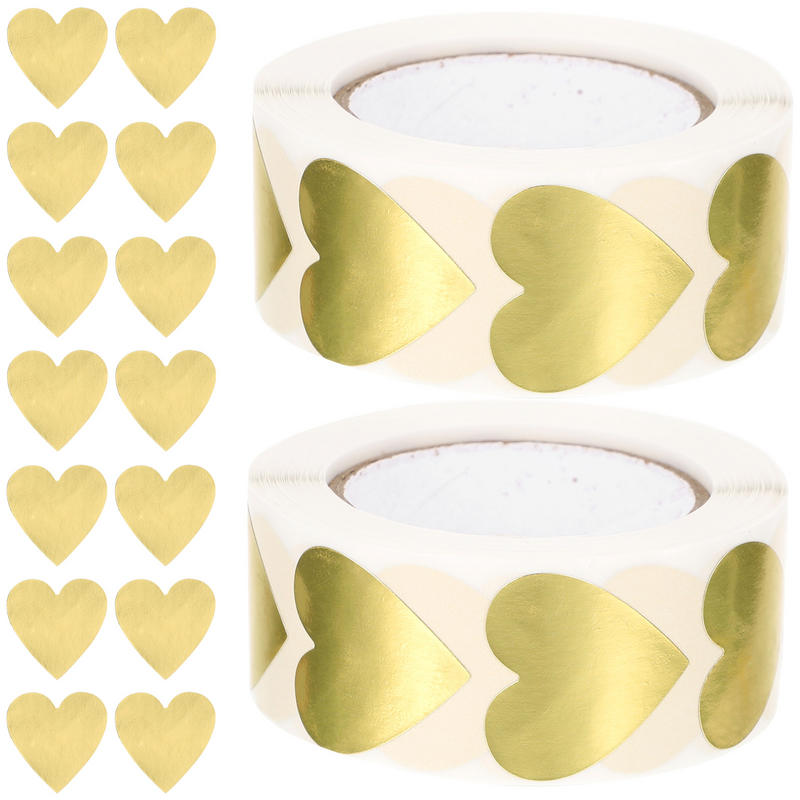 Adesivo con sigillo a cuore adesivo per etichette regalo sigillante per imballaggio decorativo oro
