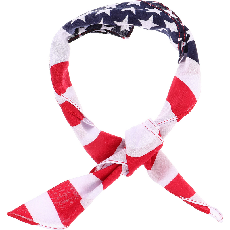 Men's Pocket Square Independent Day Accessories Printed Headband American Flag Headbands Outdoor Headscarf Flags