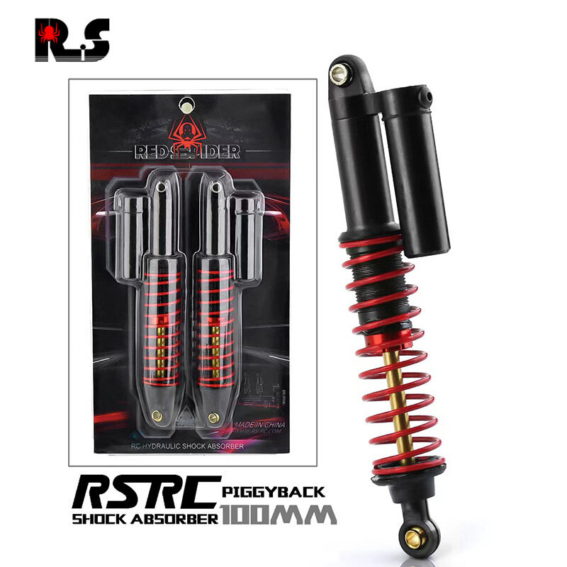 RS الأحمر العنكبوت 1/10 محاكاة تسلق مركبة الضغط السلبي امتصاص الصدمات SCX10 90046 TRX4 شبح العالمي R100
