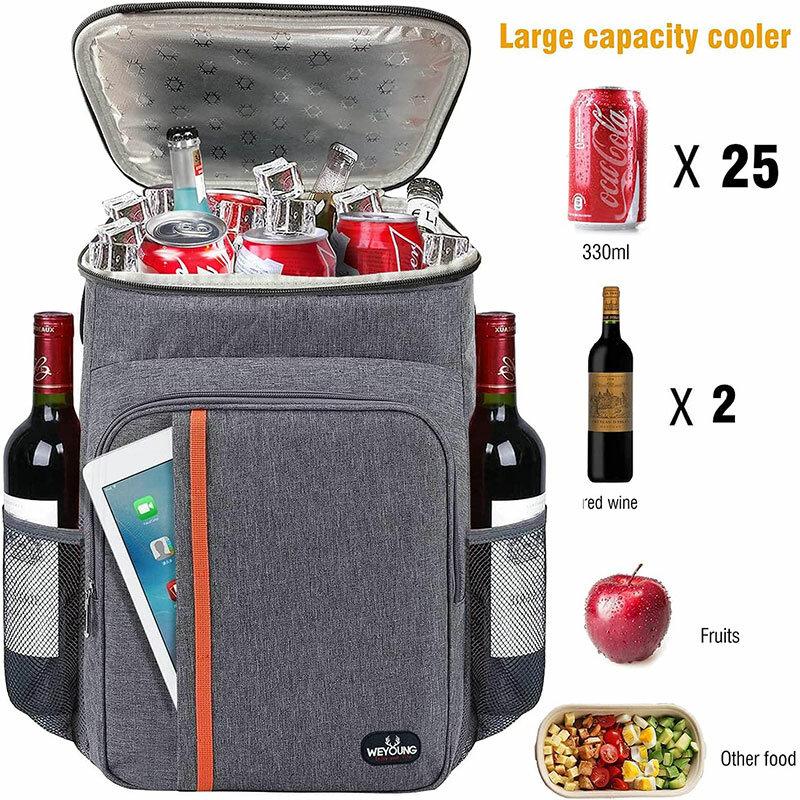 Outdoor Thermal Backpack Lunch Bags Insulated Cooler Bag Travel Camping Refrigerator Picnic Bags Large Waterproof Food Storage